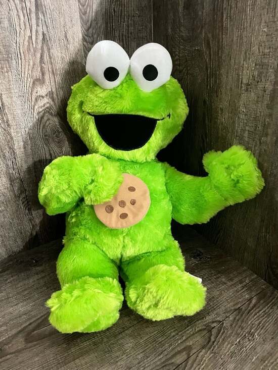 Sesame Street Other - Rare Neon Green Sesame Street Cookie Monster 13" Plush
